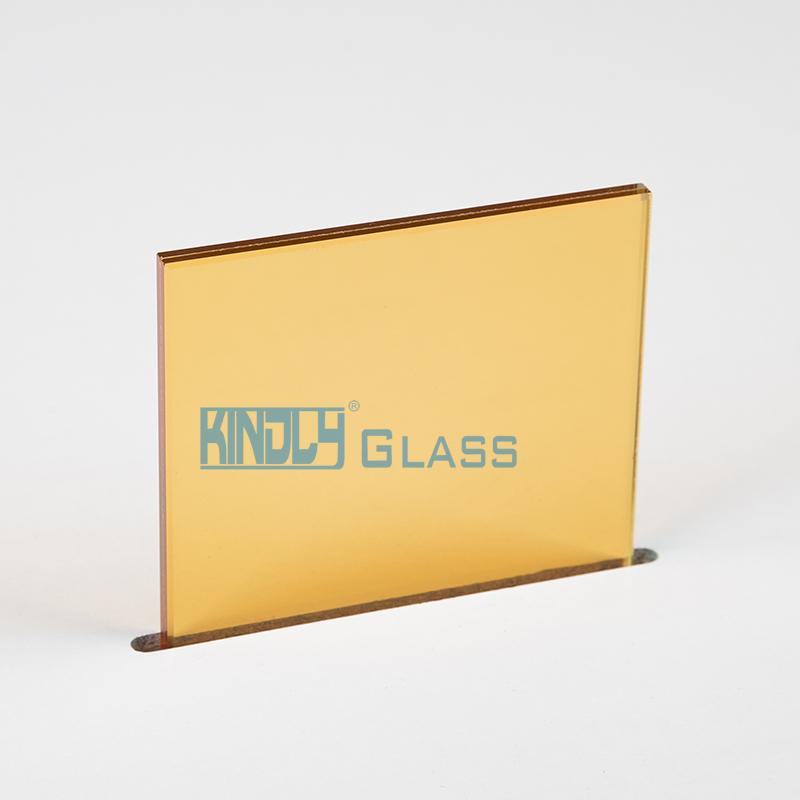 Clear +  Orange Red PVB  Laminated Glass